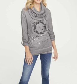 Блузка и топ 3 ч., серые