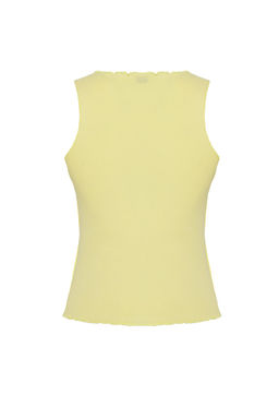 Ac?k Sar? Nervurlu Fitted/Vucuda Oturan Orme Atlet TWOSS25AL00032