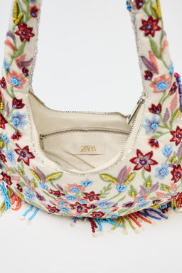 OVAL BAG WITH FLORAL EMBROIDERY - Zara фото 5