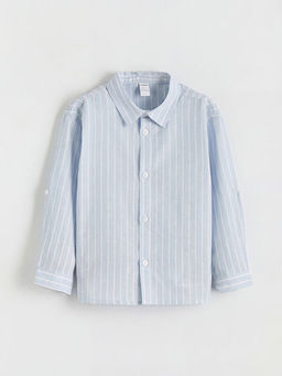 ?izgili Keten Kar???ml? Erkek ?ocuk G?mlek