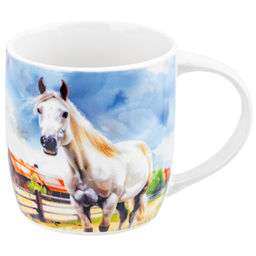 Кружка 360 мл 12,8*8,5*9 см "Лошадь" фарфор NEW BONE CHINA