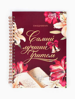 Ежедневник недатированный, А5, 60 л., мягкая обложка Самый лучший учитель
