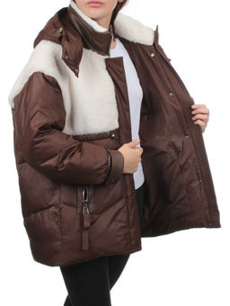 350-X47 BROWN Куртка зимняя женская (200 гр. холлофайбер) - Fashion фото 7