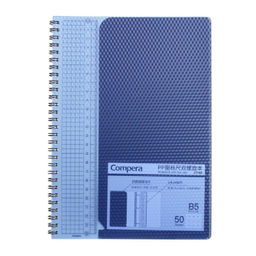 Блокнот В5, в точку, 50 л, со съемной линейкой Comix C7108 BU голубой