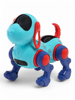 Робот-собака IQ DOG, световые и звуковые эффекты, русские песенки, работает от батареек, цвет голубой - IQ BOT фото 2