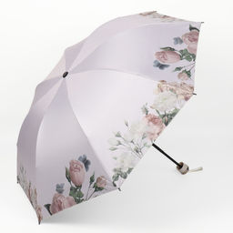 Зонт механический Нежность, эпонж, 4 сложения, 8 спиц, R = 48 см, цвет МИКС