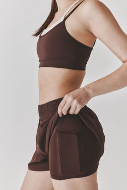 Pantal?n corto de deporte de doble capa - H&m фото 16