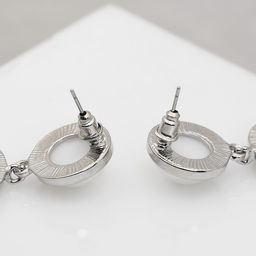 Серьги с жемчугом Гавань сознание, геометрия, цвет серебро