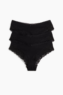 Pack de 3 bragas hipster de encaje y algod?n - H&m фото 5