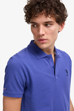 Erkek Slim Fit Polo Yaka Mavi Basic Ti__rt - U.s. polo assn фото 2