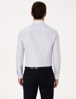 Beyaz Slim Fit %100 Pamuk Kareli G_mlek - Cacharel фото 5