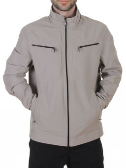 D-3019 BEIGE/GRAY Ветровка мужская (60% хлопок, 40% нейлон)