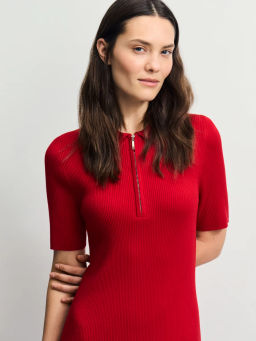 Вязаное платье поло из вискозы / Zarina  фото 6