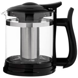 Чайник заварочный 1600 мл Mallony Fabriano стеклянный ручка-крышк дно из полипроп чёрный арт. 910130