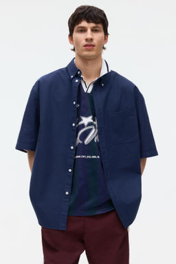 Camisa Oxford de manga corta Relaxed Fit - H&m фото 12