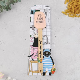 Силиконовая лопатка Для вкусных блюд на формовой подложке, 12.5 х 33 см