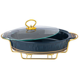 МАРМИТ LEFARD HERBAL СО СТЕКЛЯННОЙ КРЫШКОЙ 33 СМ 1600 МЛ НА МЕТАЛЛ. ПОДСТАВКЕ СИНИЙ  фото 3