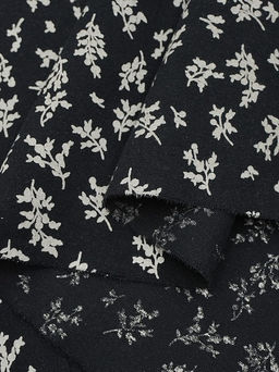 Теплый хлопок Луана цв.черный/кремовый, ш.1.5м, хлопок-100%, 160гр/м.кв - Купава фото 5