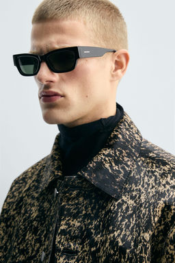 PRINTED SHEEPSKIN LEATHER JACKET - Zara фото 5