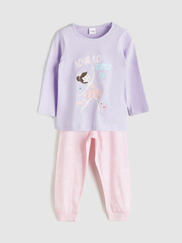 Bask?l? K?z ?ocuk Pijama Tak?m