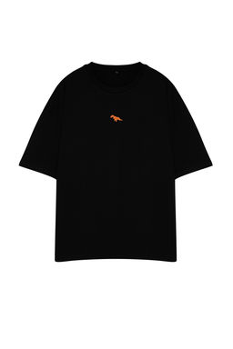 TRENDYOL MAN Buyuk Beden Siyah Oversize/Genis Kesim %100 Pamuklu Dinozor Nak?sl? T-Shirt TMNSS24BF00013 - Trendyolmilla фото 9