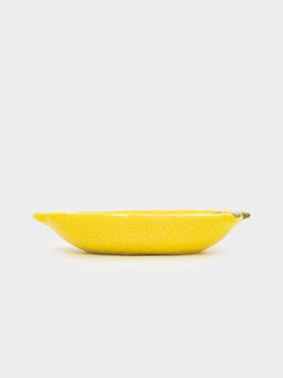 Салатник, 22х16х4 см, 480 мл, фарфор P, желтый, Лимон, Lemon