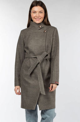 01-10259 Пальто женское демисезонное (пояс) - El podio фото 9