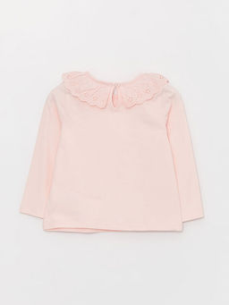 Bisiklet Yaka Uzun Kollu K?z Bebek Ti??rt - Waikiki фото 3