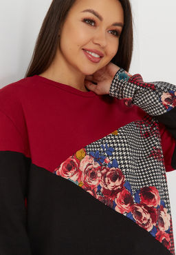 Свитшот женский KATHARINA KROSS KK-SK-006P-бордовый  фото 7