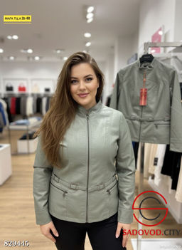 Кожаная весенняя куртка