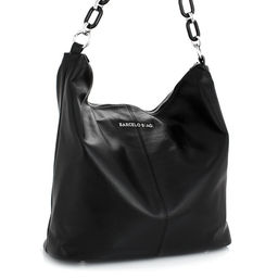 Y8740 black, женская кожаная сумка "Casual" Barcelo Biagi