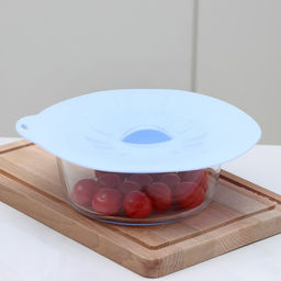 Крышка для хранения Доляна «Симпл», d=21 см, силикон, голубая