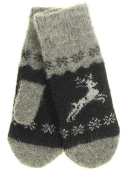 Варежки женские "Олень два цвета" КРУГ 3448-2