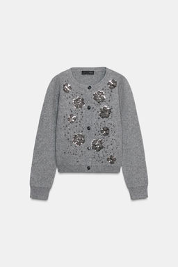 BEADED KNIT CARDIGAN - Zara фото 6