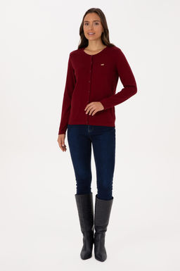 Kad_n Bordo Basic Triko H_rka Sepette S_rpriz _ndirim - U.s. polo assn фото 4
