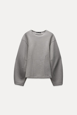 FITTED INTERLOCK SWEATSHIRT - Zara фото 16