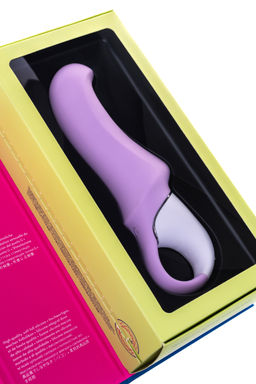 Нереалистичный вибратор Satisfyer Vibes Charming Smile, силикон, фиолетовый, 18,7 см.