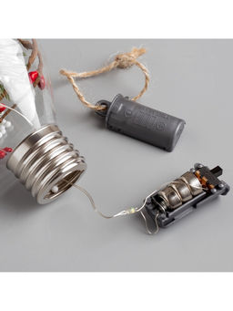 Ёлочный шар Снежные нити, 5 LED, от батареек, свечение тёплое белое - Luazon lighting фото 11