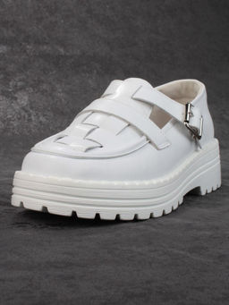 03-PDA165-1 WHITE Полуботинки женские (натуральная кожа)