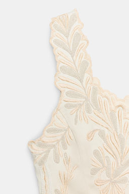 TOP BORDADOS ZW COLLECTION / Crudo / Beige - Zara фото 7