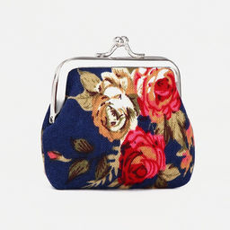 Кошелёк на фермуаре, цвет тёмно-синий