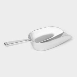 Совок для сыпучих продуктов, длина 18 см, алюминий, серебристый