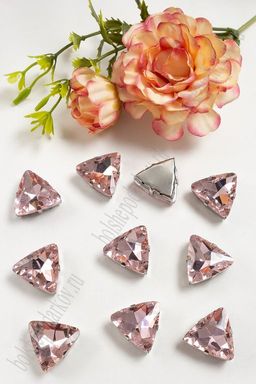 Стразы пришивные 18 мм "Треугольник" (10 шт) SF-3765, светло-розовый №20