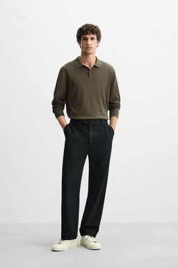 KNIT COTTON - SILK POLO SHIRT - Zara фото 11