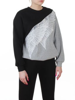 3412/3413 BLACK Костюм спортивный утепленный женский (95% хлопок, 5% эластан)