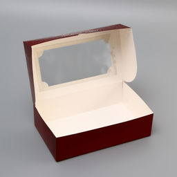 Цена за 2 шт. Коробка подарочная складная с окном «С Новым годом!», 25×15×7 см