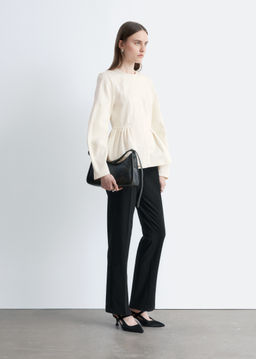 Pantalones con pliegues marcados entallados - H&m фото 9