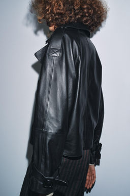 LEATHER JACKET ZW COLLECTION LIMITED EDITION - Zara фото 5