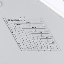 Линейка для пэчворка, пластик, 60° «Ромб»