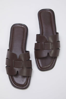 Trendyol Shoes Ekru Tek Bant Gunluk Kad?n Terlik TAKSS24TE00010 - Trendyolmilla фото 21
